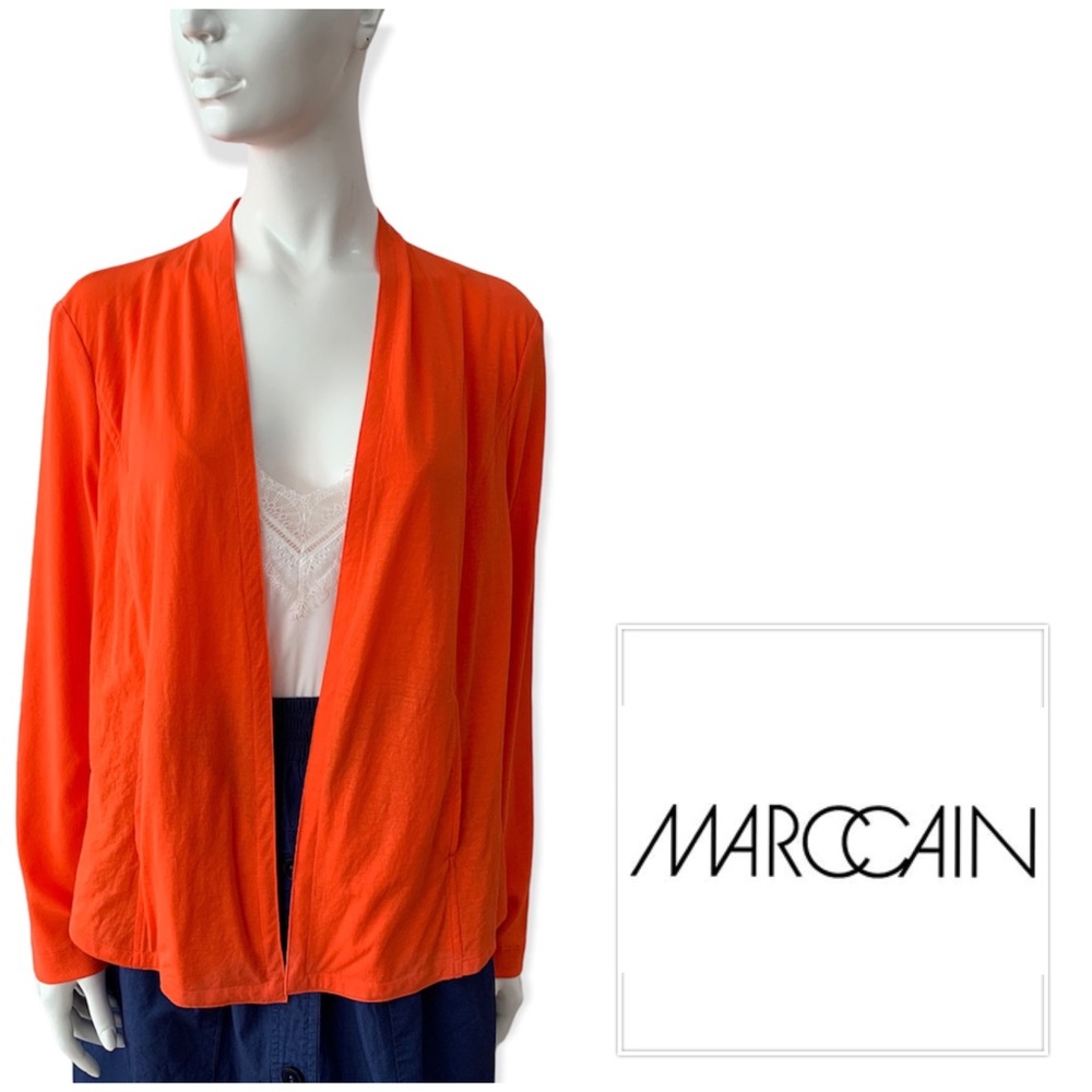Minimalist Marc Cain Lightweight Orange Cardigan